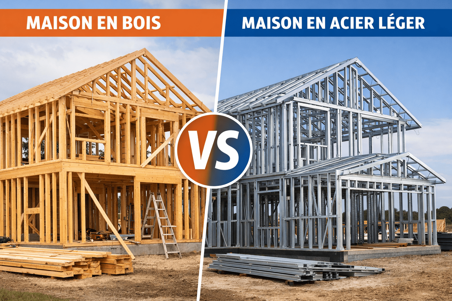 maison modulaire bois vs maison modulaire acier léger